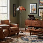 Afbeelding laden in galerijweergave, TF Orsino Decoratieve Tiffany Stijl Vloerlamp - Artistieke Glas-in-Lood Lamp voor Slaapkamer