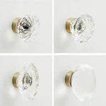 Load image into Gallery viewer, Modern Mushroom Cabinet Knob – Clear Glass Diamond Drawer Knobs
