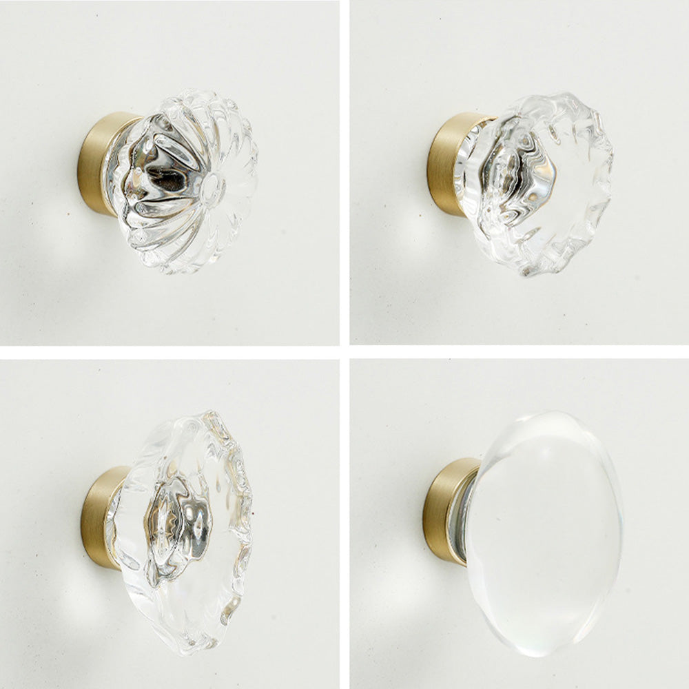 Modern Mushroom Cabinet Knob – Clear Glass Diamond Drawer Knobs