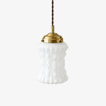 Cargar imagen en el visor de la Galería, White brass milk glass pendant lamp