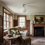 Load image into Gallery viewer, Glorica White Opal Sphere Modern Semi-Flush Light for Bedroom & Entryway