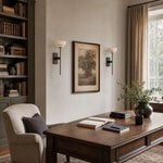 Załaduj obraz do przeglądarki galerii, Spanish marble wall sconces in a study setting