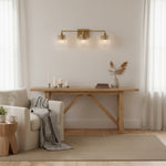 Carica immagine nel visualizzatore della Galleria, Lirra Lampada da Parete con 3 Luci Dimmerabile in Vetro e Metallo - Design Moderno per Bagno e Camera da Letto