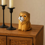 Załaduj obraz do przeglądarki galerii, Wooden lion figurine styled on a cabinet