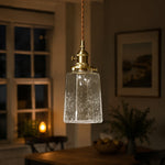 Afbeelding laden in galerijweergave, Japanse vintage hanglamp van craqueléglas