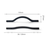 Load image into Gallery viewer, Curved Cabinet Handles – Minimalist Black Gold Cabinet Door Handle Set