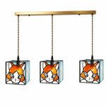 Cargar imagen en el visor de la Galería, stained glass cat pendant light SKU option