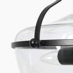Load image into Gallery viewer, Lirra Glass Pendant Light – Mid‑Century Modern Metal Frame for Kitchen and Living Room
