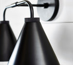 Load image into Gallery viewer, Korvi Iron Tapered Sconce Light - Wall Fixture in Black or Brass