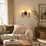 Charger l'image dans la visionneuse de la galerie, Frosted glass wall sconce in a bright seating room