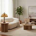 Afbeelding laden in galerijweergave, TF Angelique Stijl Tafellamp – Handgemaakte Glazen Kap met Warme Sfeer