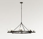 Afbeelding laden in galerijweergave, Auria met de hand geblazen glazen metalen kroonluchter - hedendaags messing ontwerp