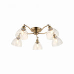 Charger l’image dans la visionneuse de la galerie, Plafonnier semi-encastré d'inspiration vintage Novera avec bras courbés pour espaces de vie