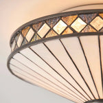 Load image into Gallery viewer, TiffStar Elegant Art Glass Flush Ceiling Light - Vintage-Inspired Ceiling Fixture for Home Interiors