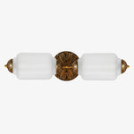 Bild in die Galerieansicht laden, Eloise Messing Wandleuchte – Elegante Milchglas Vintage Beleuchtung