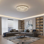 Bild in die Galerieansicht laden, Glomar Glas Runde Aufputz-Deckenleuchte - Modernes Metall-Glas-Finish für Wohnbereiche