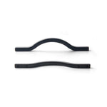 Load image into Gallery viewer, Curved Cabinet Handles – Minimalist Black Gold Cabinet Door Handle Set