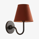Afbeelding laden in galerijweergave, Luvora vintage geplooide kap wandlamp - moderne messing linnen wandverlichting