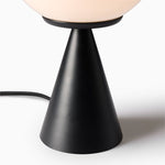 Load image into Gallery viewer, Ulvara Modern Table Lamp - Glass Globe and Tapered Base for Bedroom Glow