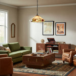 Charger l’image dans la visionneuse de la galerie, Suspension en vitrail vintage TF Nevada - Éclairage artisanal en verre d'art pour les salles à manger