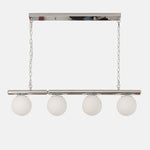 Afbeelding laden in galerijweergave, White globe 100 cm Bauhaus chandelier product view