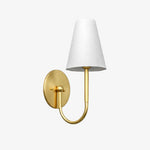 Load image into Gallery viewer, Curva Metal Collection Traditional Wall Light - Brass Finish with Shade