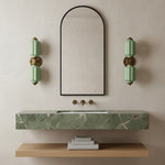 Load image into Gallery viewer, Eloise Brass Wall Sconce – Elegant Milk Glass Vintage Lighting