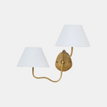 Afbeelding laden in galerijweergave, Luvora moderne minimalistische linnen kap wandlamp voor slaapkamer & gang