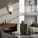 Afbeelding laden in galerijweergave, Kelsar Wandlamp met met de hand geslepen glas en elegant art deco ontwerp voor binnenaccentverlichting