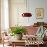 Afbeelding laden in galerijweergave, Clinco tweekleurige glas-in-lood hanglamp - minimalistische hanglamp voor woonruimtes