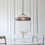 Afbeelding laden in galerijweergave, TF Fargo Hanglamp - Tiffany-stijl verlichting met een Art Deco kap en verstelbare ketting