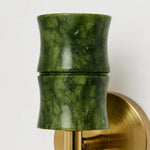 Cargar imagen en el visor de la Galería, Green bamboo wall lamp view 7