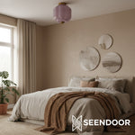 Load image into Gallery viewer, Vintage Eloise Milk Glass Flush Mount Ceiling Light - Vintage Charm Soft Glow