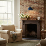 Load image into Gallery viewer, Curva Metal Industrial Wall Sconce - Curved Brass Arm - Hammered Dome Light Fixture