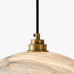 Load image into Gallery viewer, Alariv Elegant Alabaster Dome Pendant Light - Modern Stone Lighting for Dining or Living