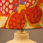 Bild in die Galerieansicht laden, Close-up of the floral shade and ceramic lamp neck