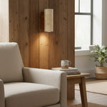 Afbeelding laden in galerijweergave, Slivara Natuurlijke Steen Achterplaat met Warme Amber Kap - Vintage Moderne Slivara Wandlamp voor Woonkamer