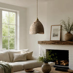 Cargar imagen en el visor de la Galería, Wooden pendant light in living room scene