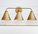 Load image into Gallery viewer, Korvi Iron Tapered Sconce Light - Wall Fixture in Black or Brass