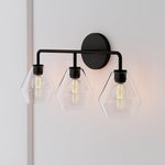 Load image into Gallery viewer, Merin Metal & Glass Sculptural Wall Sconce for Vanity & Bathroom