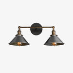 Load image into Gallery viewer, Conique Industrial Double Arm Wall Light for Bathroom & Vanity