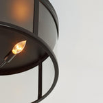 Load image into Gallery viewer, Ferrix Minimalistisch Iron Flush Mount Ceiling Light - Modern Outdoor Glass Ceiling Lamp