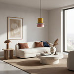 Bild in der Galerieansicht laden, Acrybowlia Skulpturale Acryl-Pendelleuchte mit farbiger geschichteter Schalenform für Inselbeleuchtung N35