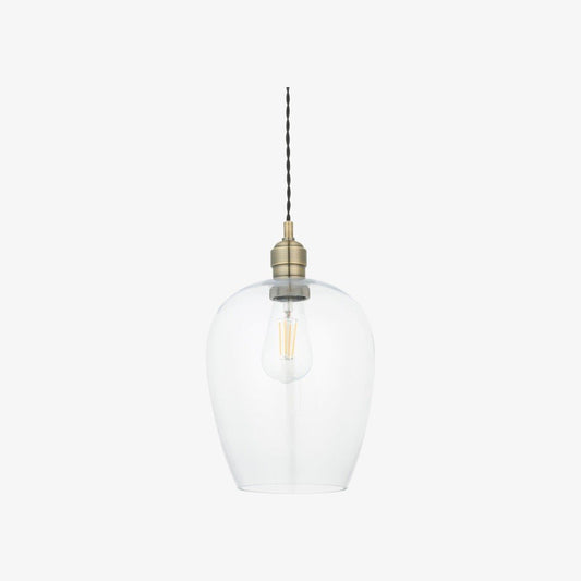 Lámpara Colgante de Vidrio Ajustable en Altura Clarione - Luz Clásica Art Deco