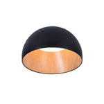 Charger l'image dans la visionneuse de la galerie, Lampe Plafonnier Duo – Luminaire Moderne en Bois Grain et Métal à Montage Affleurant pour Salon et Chambre
