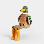 Carica l'immagine nella visualizzazione Galleria, Hand-carved wooden mallard duck ornament