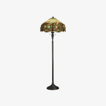 Load image into Gallery viewer, TF Dragonfly Motif Floor Lamp – Vintage Stained-Glass for Living Rooms