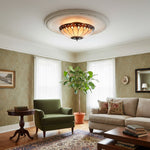 Afbeelding laden in galerijweergave, TF Brooklyn Tiffany glas plafondlamp - Art deco ontwerp voor hal of woonkamer