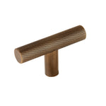 Load image into Gallery viewer, T-Bar Cabinet Knob – Industrial Antique Brass Hardware for Cabinets
