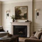 Załaduj obraz do przeglądarki galerii, Matte black wall sconces around a fireplace
